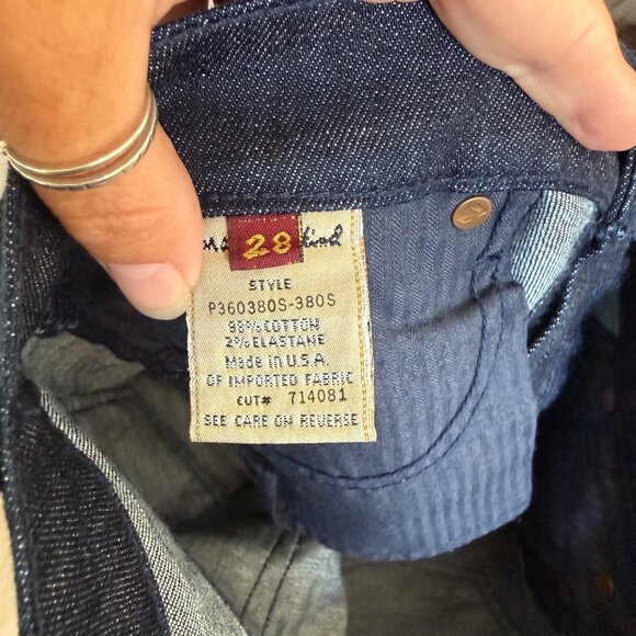 7 For All Mankind Women's Capri Blue Denim Dark Wash Jeans Sz 28 - Picture 5 of 6